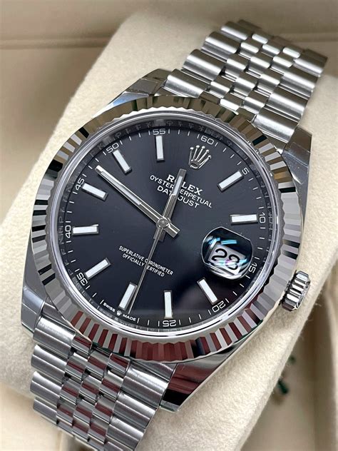 rolex datejust black tuxedo dial|rolex datejust 41mm black face.